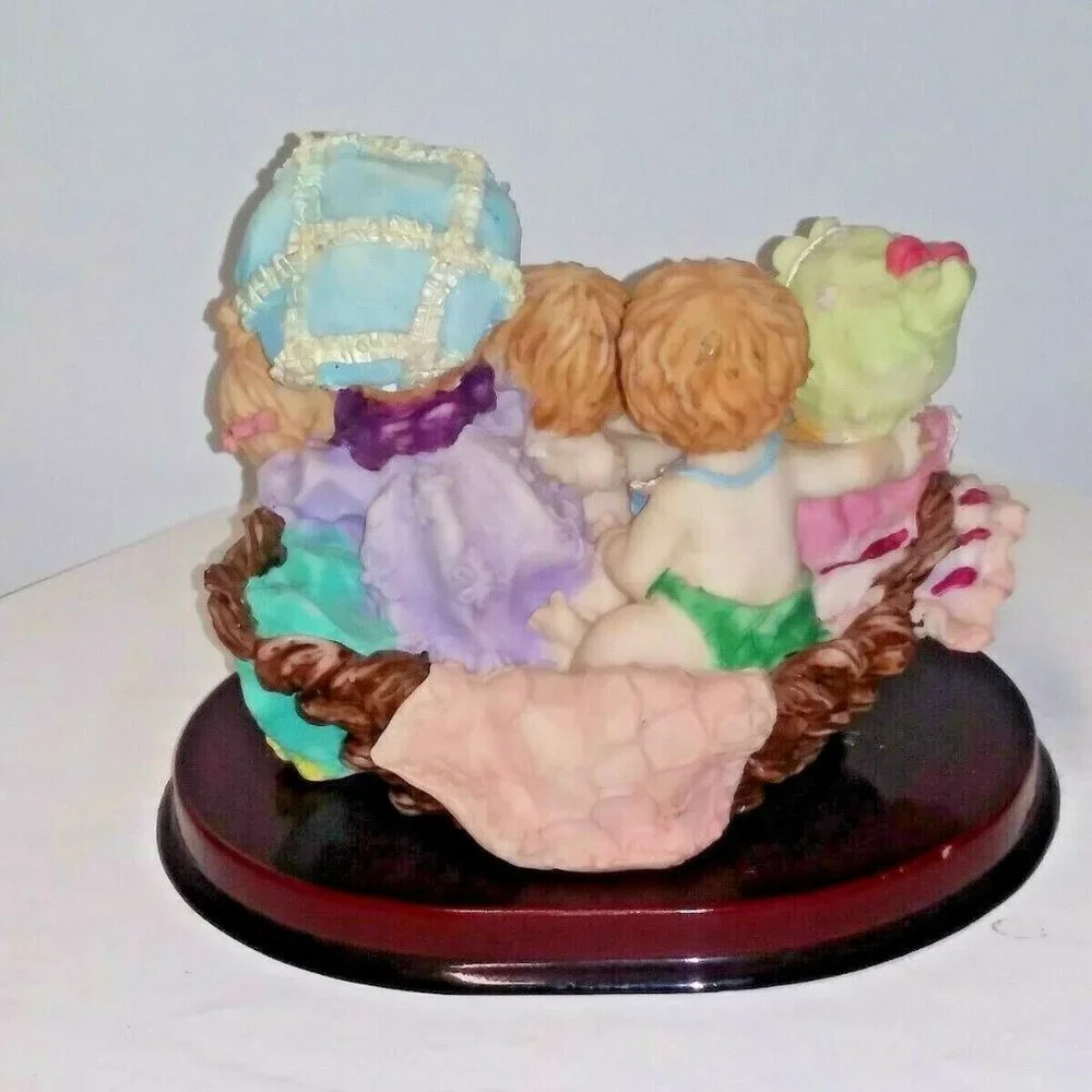 Monnet Collection Resin Figurines of Children sitting playing collectible EUC